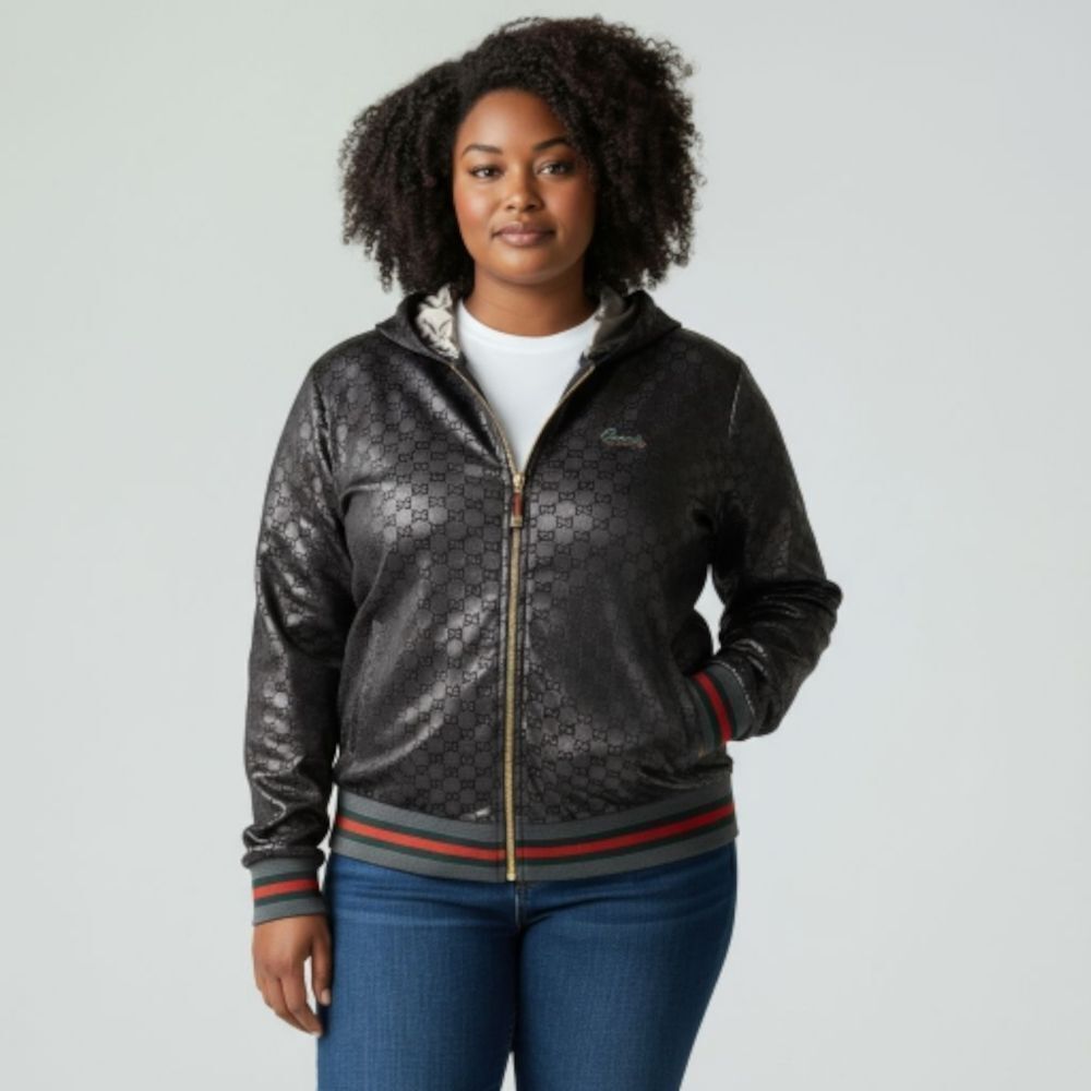 Gucci Metallic Gray Velvet Y2K Jacket